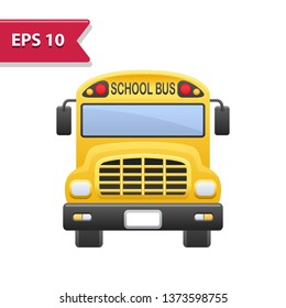 School Bus Icon. Professional, pixel-aligned icon in realistic colors.
