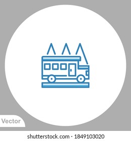 School bus icon sign vector,Symbol, logo illustration for web and mobile