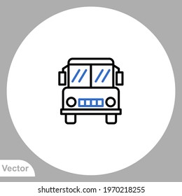 School bus icon sign vector,Symbol, logo illustration for web and mobile