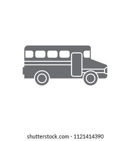 School bus icon. Simple element illustration. School bus symbol design from Transport collection set. Can be used for web and mobile on white background