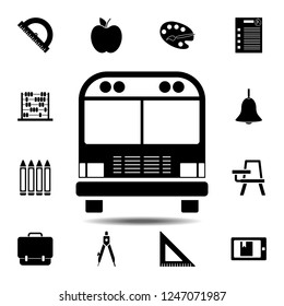 school bus icon. Simple glyph vector element of education set icons for UI and UX, website or mobile application