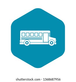 School bus icon. Simple illustration of school bus vector icon for web