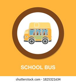 school bus icon - simple, vector, icon for website design, mobile app, ui. Vector Illustration