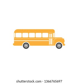 School Bus Icon. Student's Daily Transportation Illustration As A Simple Vector Sign & Trendy Symbol for Design, Websites, Presentation or Application.