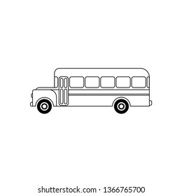 School Bus Icon. Student's Daily Transportation Illustration As A Simple Vector Sign & Trendy Symbol for Design, Websites, Presentation or Application.