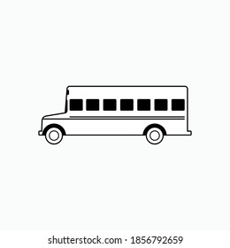 Icono de bus escolar. Símbolo de transporte estudiantil - Vector.