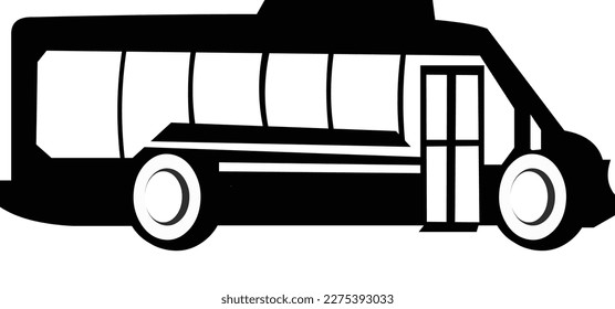 school bus icon or symbol on a white background