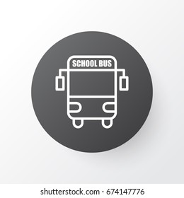School Bus Icon Symbol. Premium Quality Isolated  Transport Vehicle Element In Trendy Style.