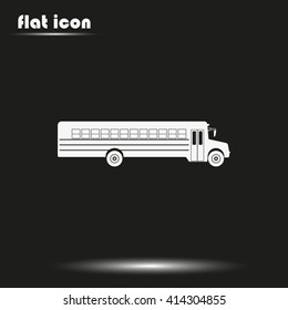 School bus icon. Transport sign.