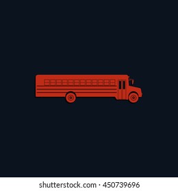School bus icon. Transport sign.
