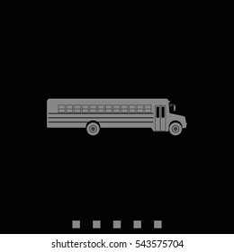 School bus icon. Transport sign.