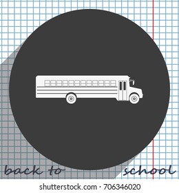 School bus icon. Transport sign.