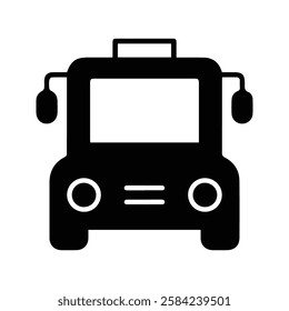 School Bus Icon. School Transportation Illustration.