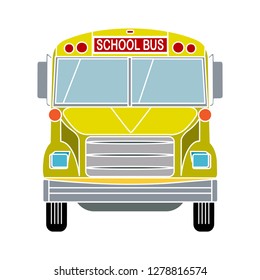 school bus icon- transportation symbol-truck illustration-schoolbus vector-automobile symbol