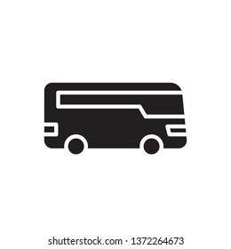 School bus icon in trendy flat style design. Vector graphic illustration. Vector file. EPS 10.