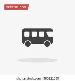 School bus Icon in trendy flat style isolated on grey background. Transport symbol for your web design, logo, UI. Vector illustration, EPS10.