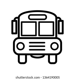 School Bus Icon Vector