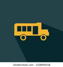 School bus icon - vector