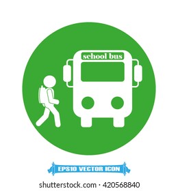 school bus icon vector