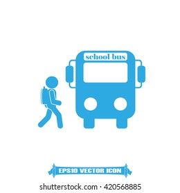 school bus icon vector