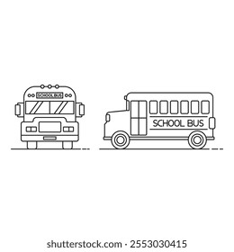 School Bus Icon Vector Design.