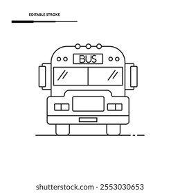 School Bus Icon Vector Design.