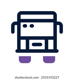 school bus icon. vector dual tone icon for your website, mobile, presentation, and logo design.
