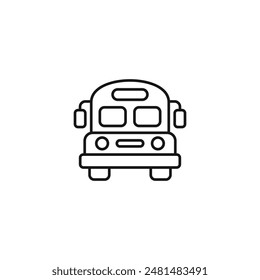 School bus icon vector. EPS 10 editable vector