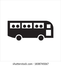 Icono de bus escolar, vector y glifo
