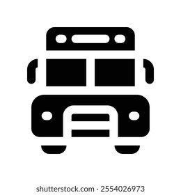 school bus icon. vector glyph icon for your website, mobile, presentation, and logo design.