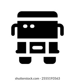 school bus icon. vector glyph icon for your website, mobile, presentation, and logo design.