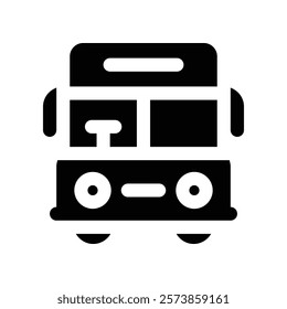 school bus icon. vector glyph icon for your website, mobile, presentation, and logo design.