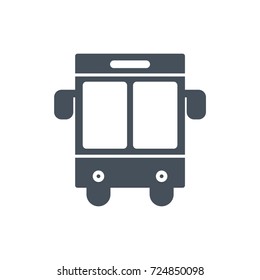 school bus icon vector. school bus glyph style design