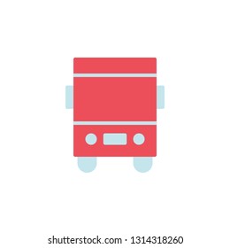 School Bus Icon Vector Illustration in Flat Style for Any Purpose