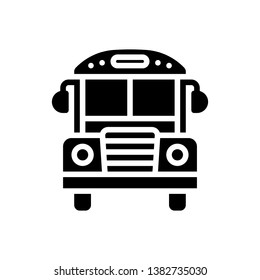 School Bus Icon Vector Illustration Logo Template