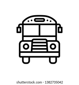 School Bus Icon Vector Illustration Logo Template