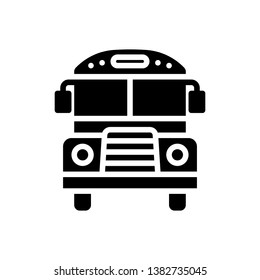 School Bus Icon Vector Illustration Logo Template