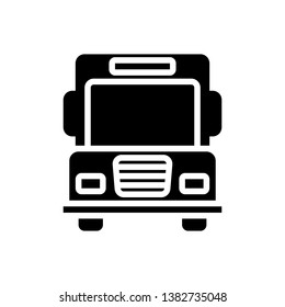School Bus Icon Vector Illustration Logo Template