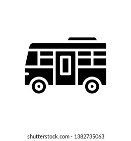 School Bus Icon Vector Illustration Logo Template