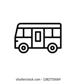 School Bus Icon Vector Illustration Logo Template