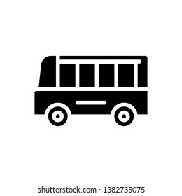 School Bus Icon Vector Illustration Logo Template