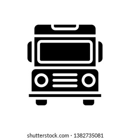 School Bus Icon Vector Illustration Logo Template