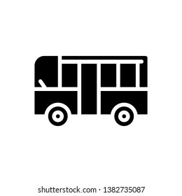 School Bus Icon Vector Illustration Logo Template
