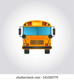 School bus icon, vector illustration