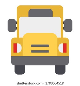 Schulbussymbol für jedes Projekt, Verwendung für mobile App-Präsentation auf der Website
