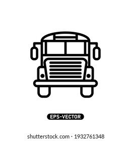 School bus icon vector illustration logo template for many purpose. Isolated on white background.