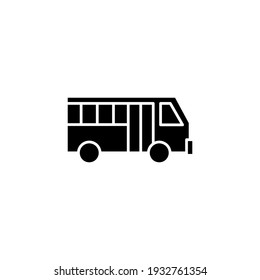 Plantilla de logotipo de ilustración de vector de icono de bus escolar para muchos fines. Aislado sobre fondo blanco.