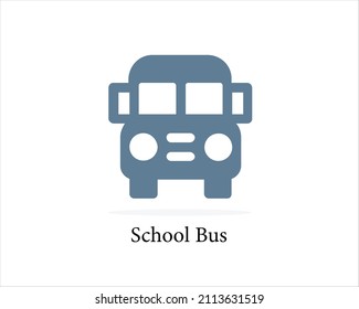 School bus icon vector illustration logo template for many purpose. Isolated on white background.