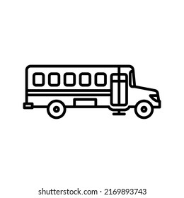 Schulbussymbol. Vektorgrafik