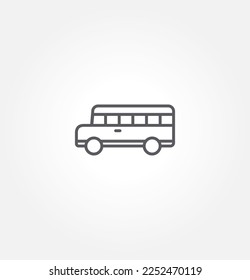 school bus icon vector illustration logo template for many purpose. Isolated on white background.